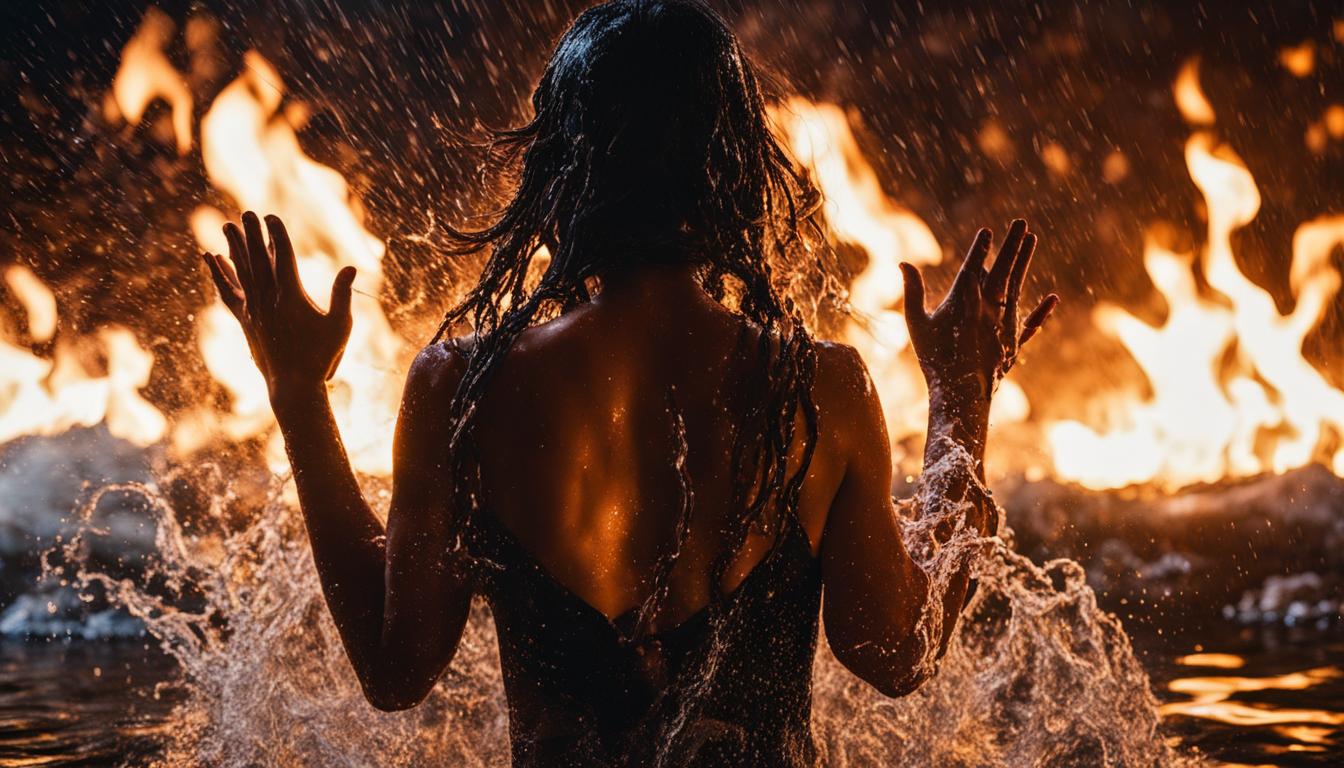 dreaming of putting out a fire with water